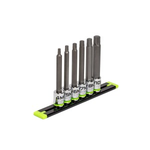 GripEdge | 6-PC 3/8'' Drive Long Metric RPT Hex Driver Set