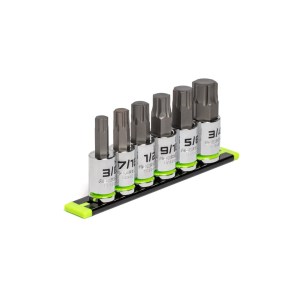 GripEdge | 6-PC 1/2" Drive SAE RPT Hex bit socket set